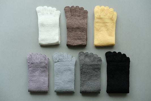 リネンキュプラ 5本指ソックス|22-24cm|7色