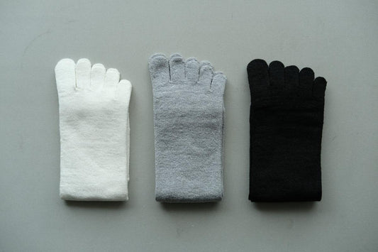 リネンキュプラ 5本指ソックス|25-27cm|3色