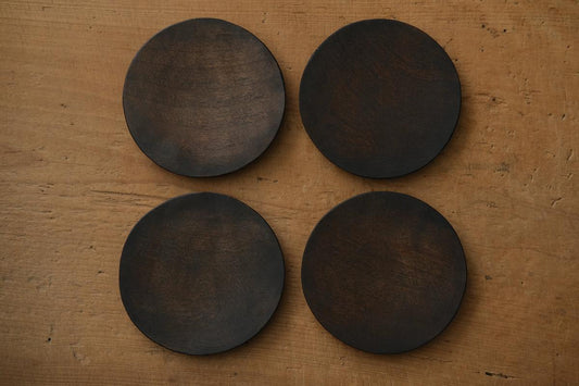 徒爾 丸小皿4寸 サクラ・鉄媒染蜜蝋