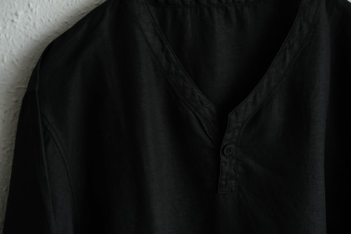 MITTAN / 大麻長袖プルオーバー 黒 SH-126 / unisex