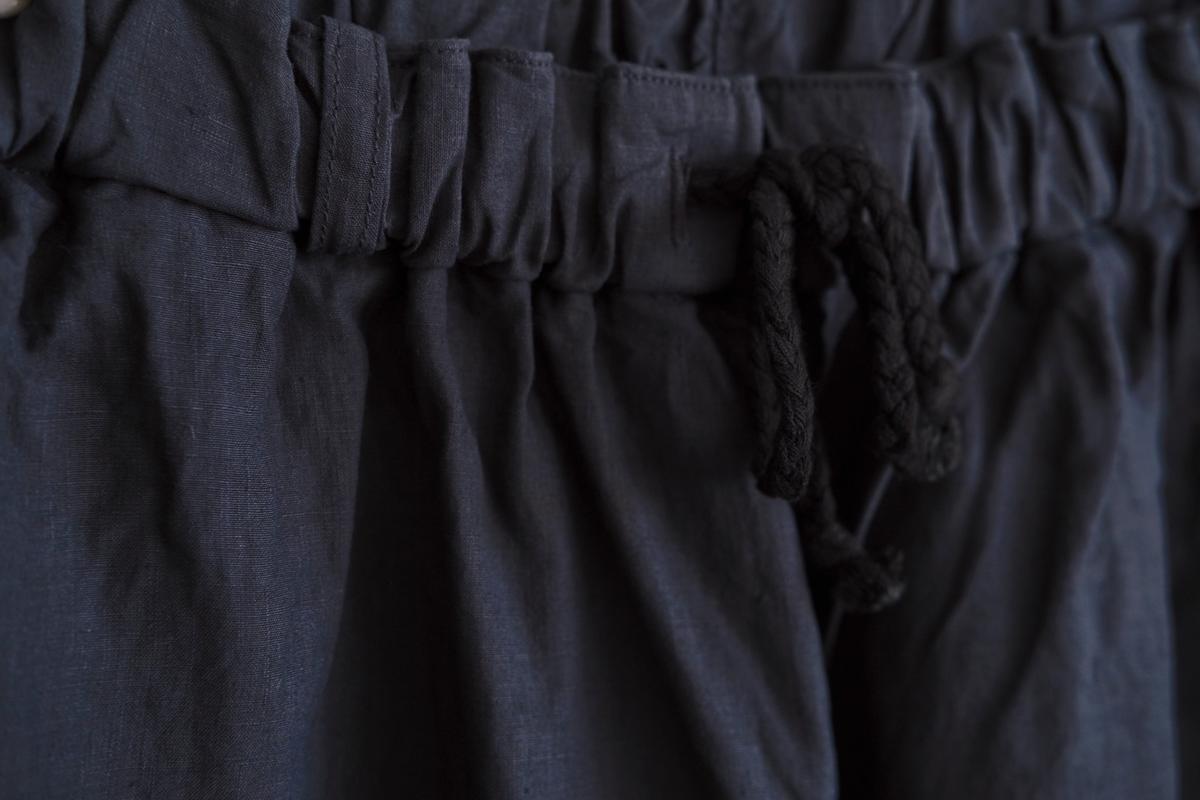 MITTAN / 大麻パンツ 高密度 墨黒 PT-117 / unisex