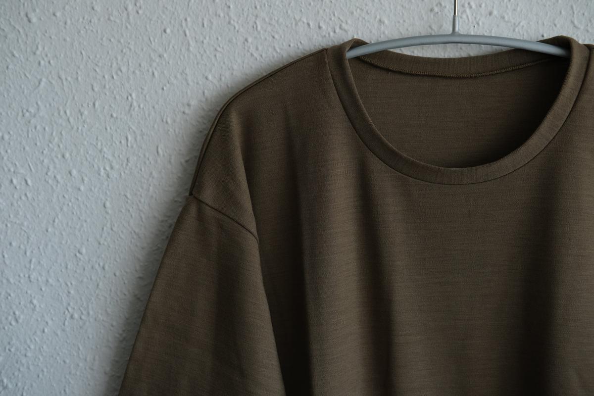 MITTAN / スーパー120’sウールスムース半袖 茶 T-34 / unisex