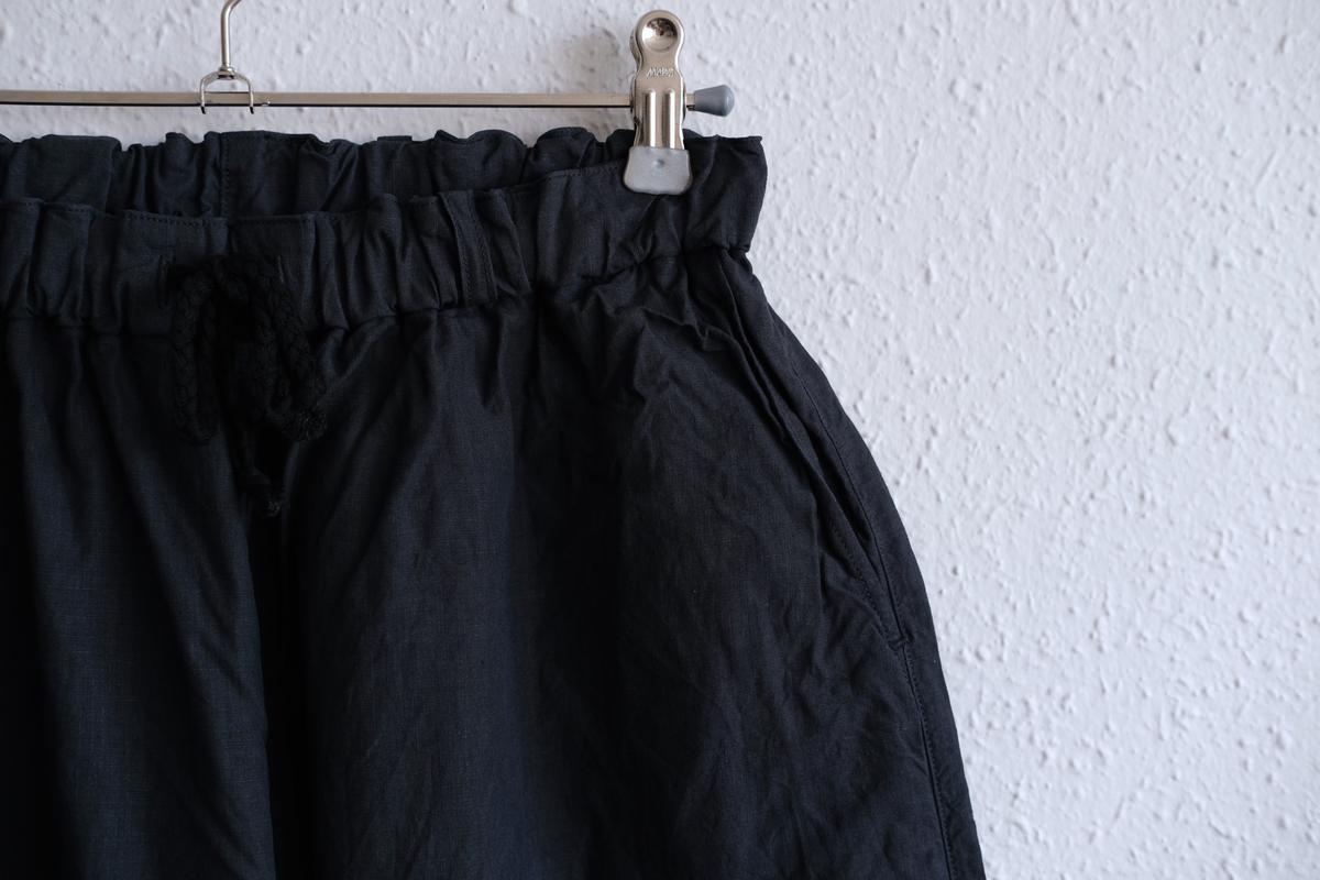 MITTAN / 大麻パンツ 高密度 墨黒 PT-117 / unisex