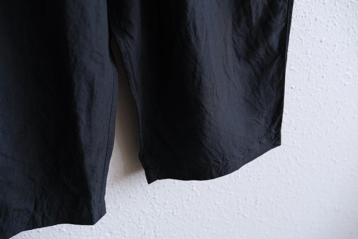 MITTAN / 大麻パンツ 高密度 墨黒 PT-117 / unisex