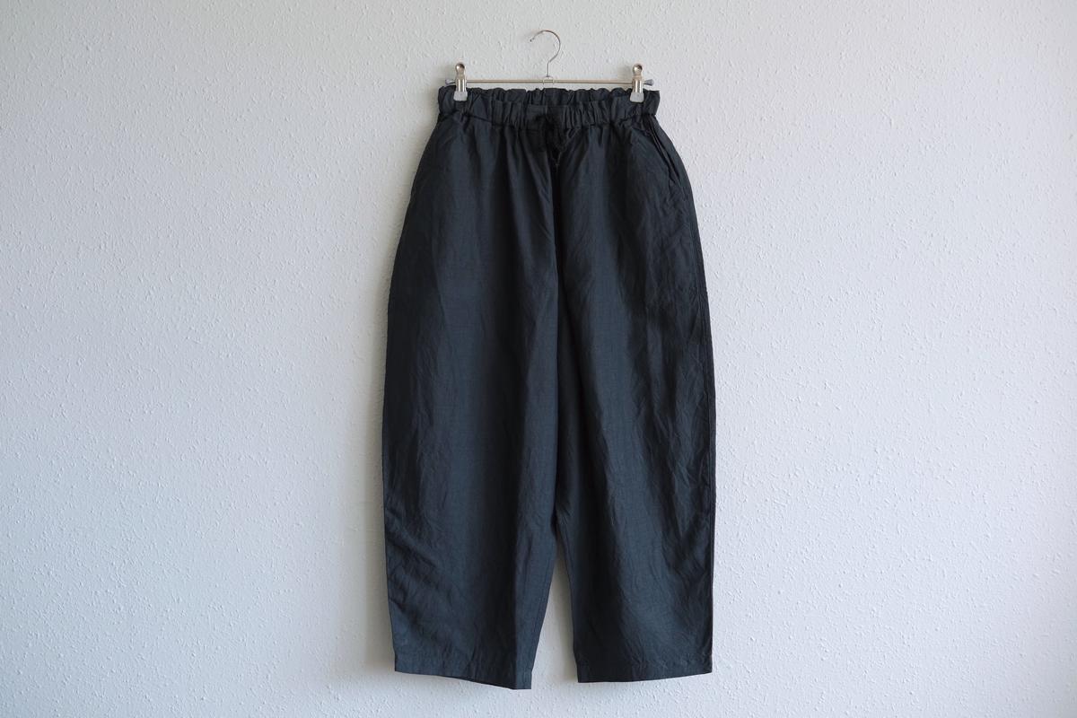 MITTAN / 大麻パンツ 高密度 墨黒 PT-117 / unisex