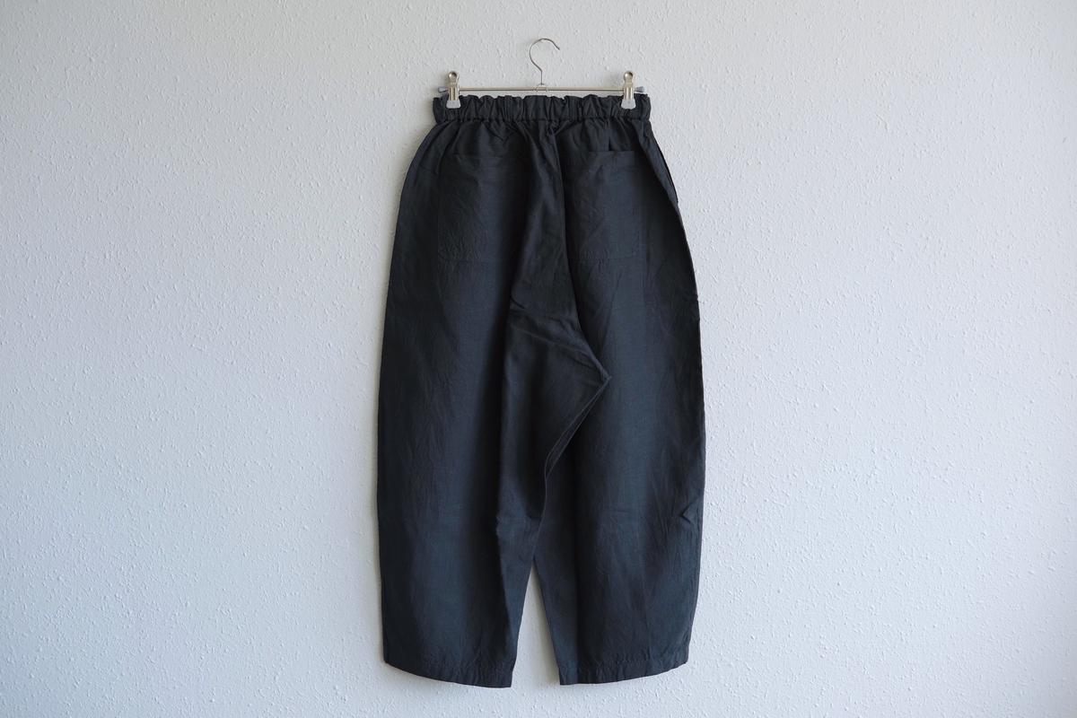 MITTAN / 大麻パンツ 高密度 墨黒 PT-117 / unisex