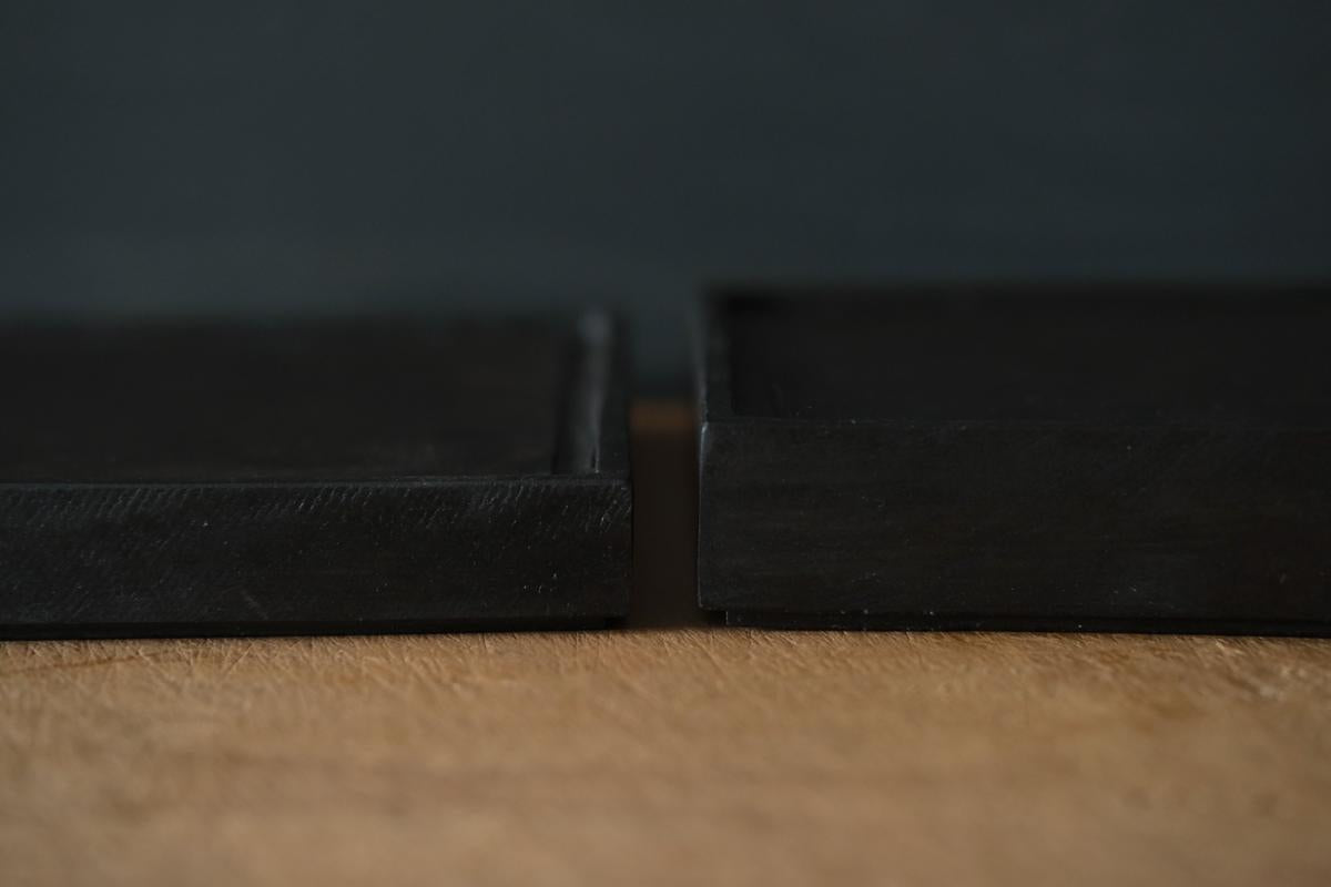 徒爾 角小皿5寸 サクラ・黒漆