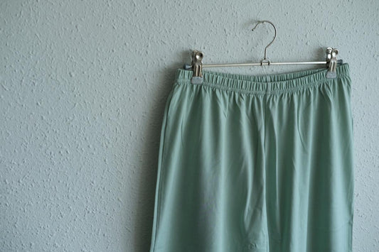 yohaku ドバイパンツ|ツヤツヤ天竺素材 ミント|unisex freesize