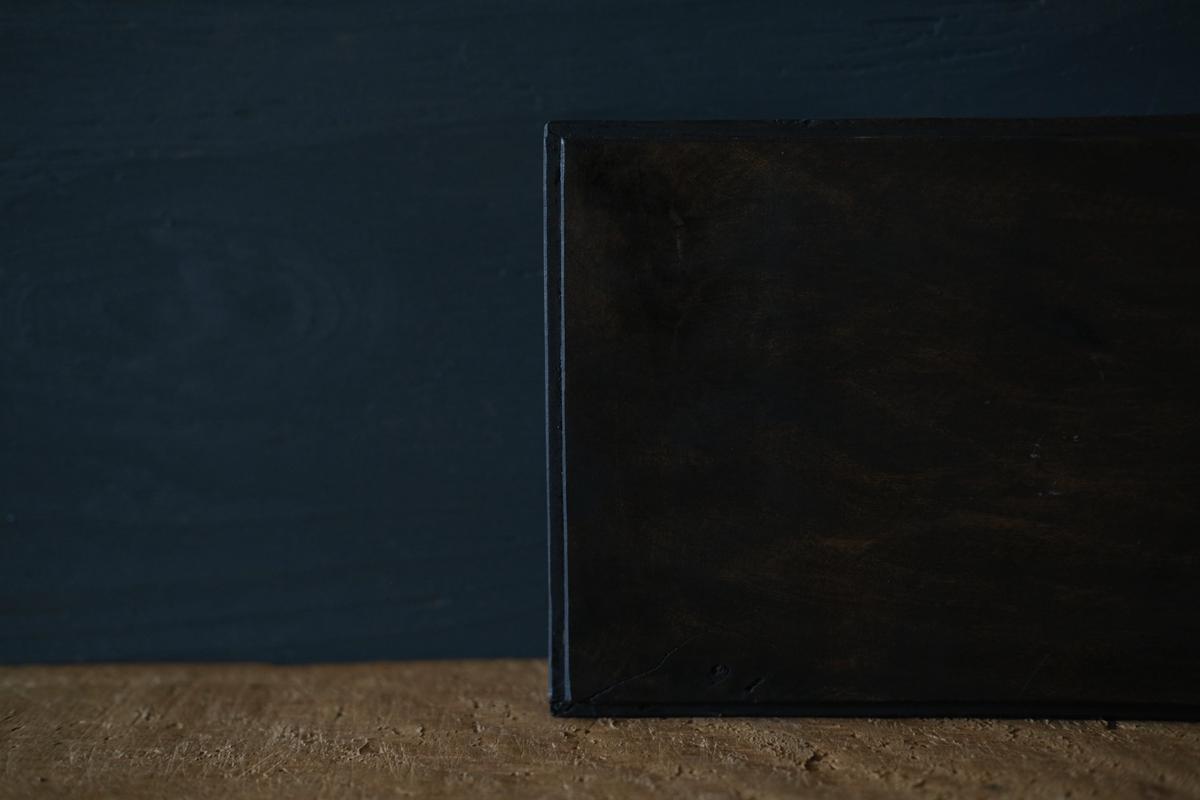 徒爾 角高茶盤 サクラ・黒漆