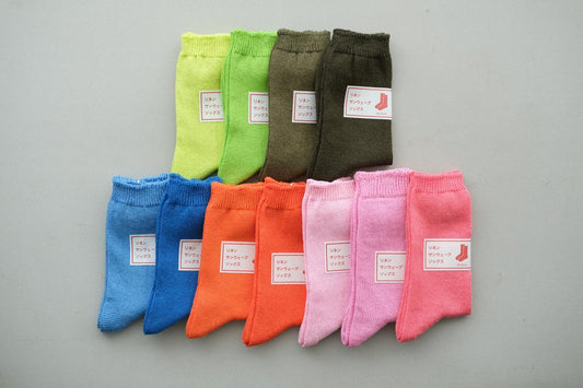 【7/19 再入荷】リネンニットソックス|22-24cm|各色