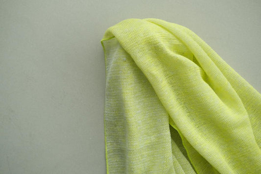 リネンニットストール|レモン×ナイトグレー