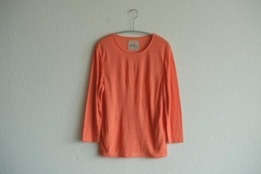 リネンコットンアンダーウェア7分袖|レディース|さんご