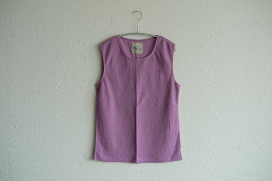 リネンコットンアンダーウェア ノースリーブ|レディース|モーブ