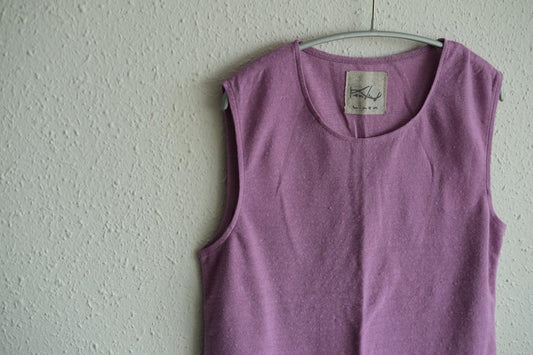 リネンコットンアンダーウェア ノースリーブ|レディース|モーブ