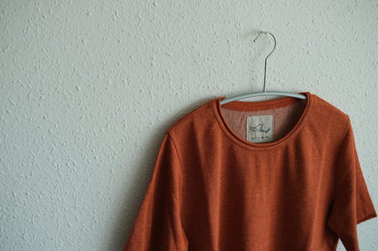 リネンキュプラ半袖プルオーバー|レディース|ヒイロオレンジ