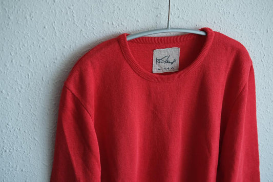 リネンニット 7分袖プルオーバー|レディース|スカーレット