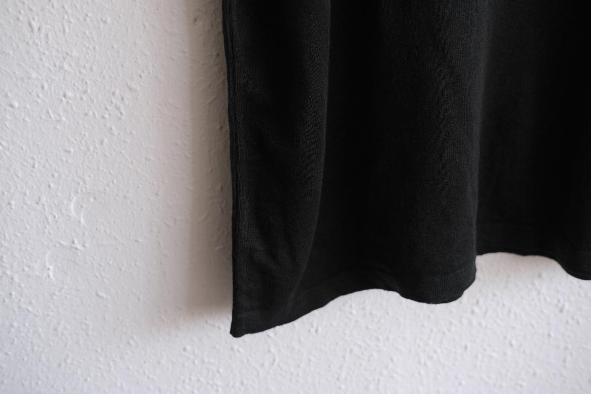 リネンニット半袖プルオーバー｜ユニセックス｜黒