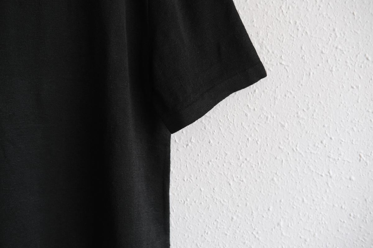 リネンニット半袖プルオーバー｜ユニセックス｜黒