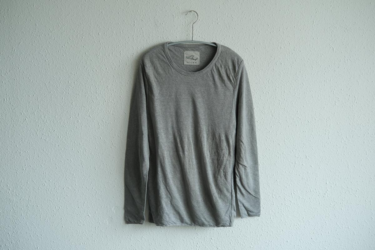 リネンニット 長袖二重プルオーバー｜レディース｜パープル