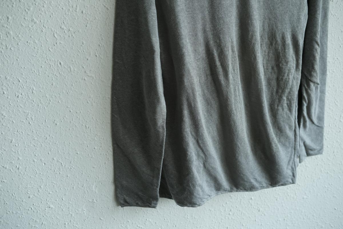 リネンニット 長袖二重プルオーバー｜レディース｜パープル