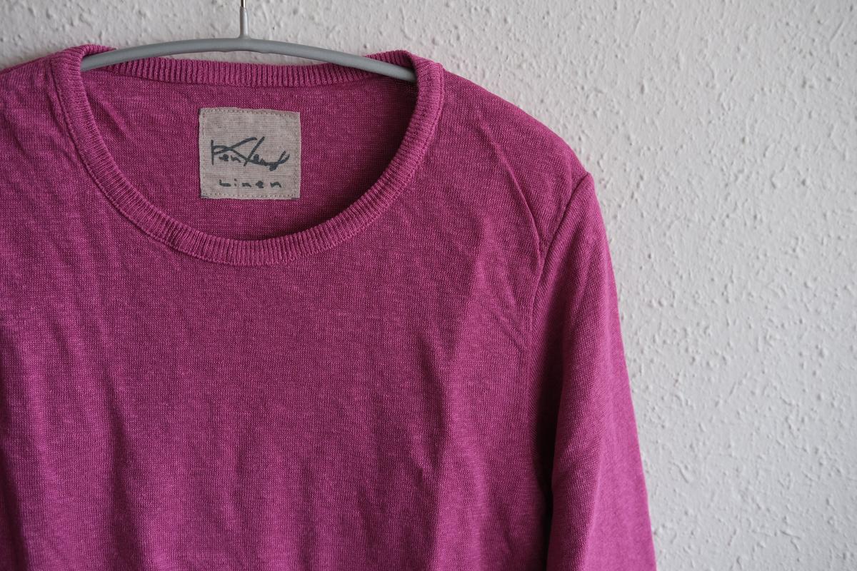 リネンニット 長袖二重プルオーバー｜レディース｜コスモス