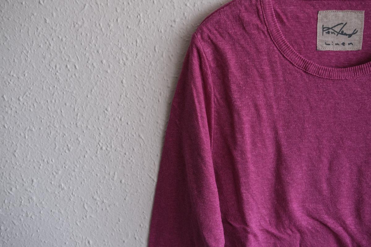 リネンニット 長袖二重プルオーバー｜レディース｜コスモス