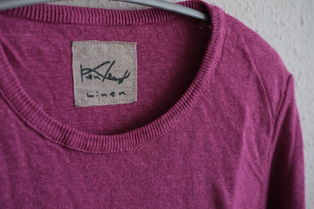 リネンニット 長袖二重プルオーバー｜レディース｜コスモス