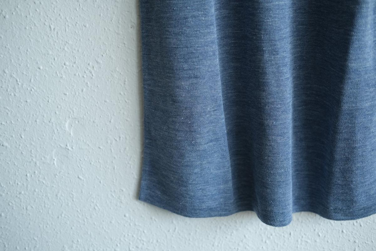 リネンニット半袖プルオーバー｜メンズ｜ダークスカイ