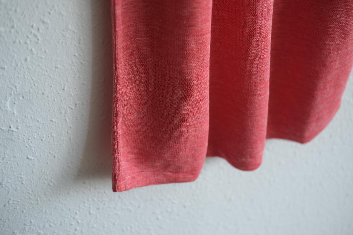 リネンニット半袖プルオーバー｜メンズ｜レッド