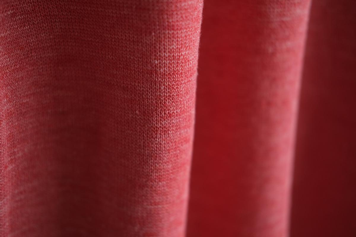 リネンニット半袖プルオーバー｜メンズ｜レッド