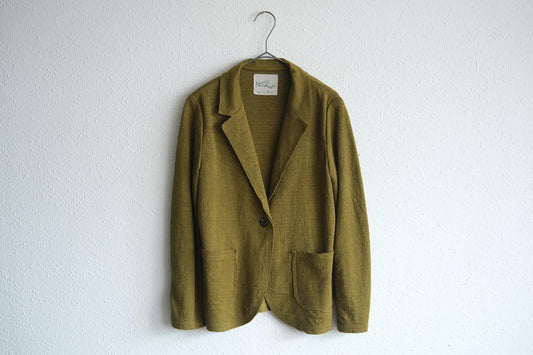 リネンニット ジャケット|レディース|カーキ