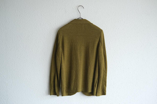 リネンニット ジャケット｜レディース｜カーキ