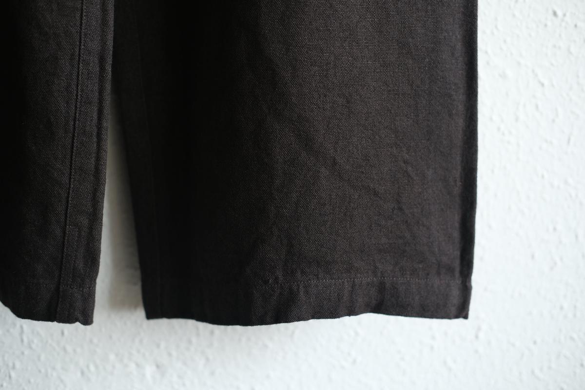 MITTAN / 亜麻苧麻ワイドパンツ こげ茶 PT-92 / unisex