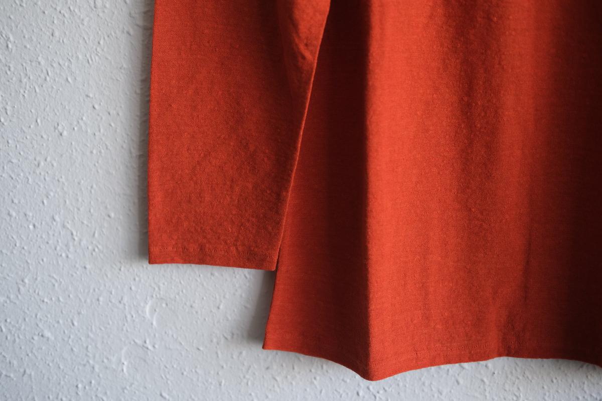 リネンコットンアンダーウェア7分袖｜レディース｜ドライオレンジ