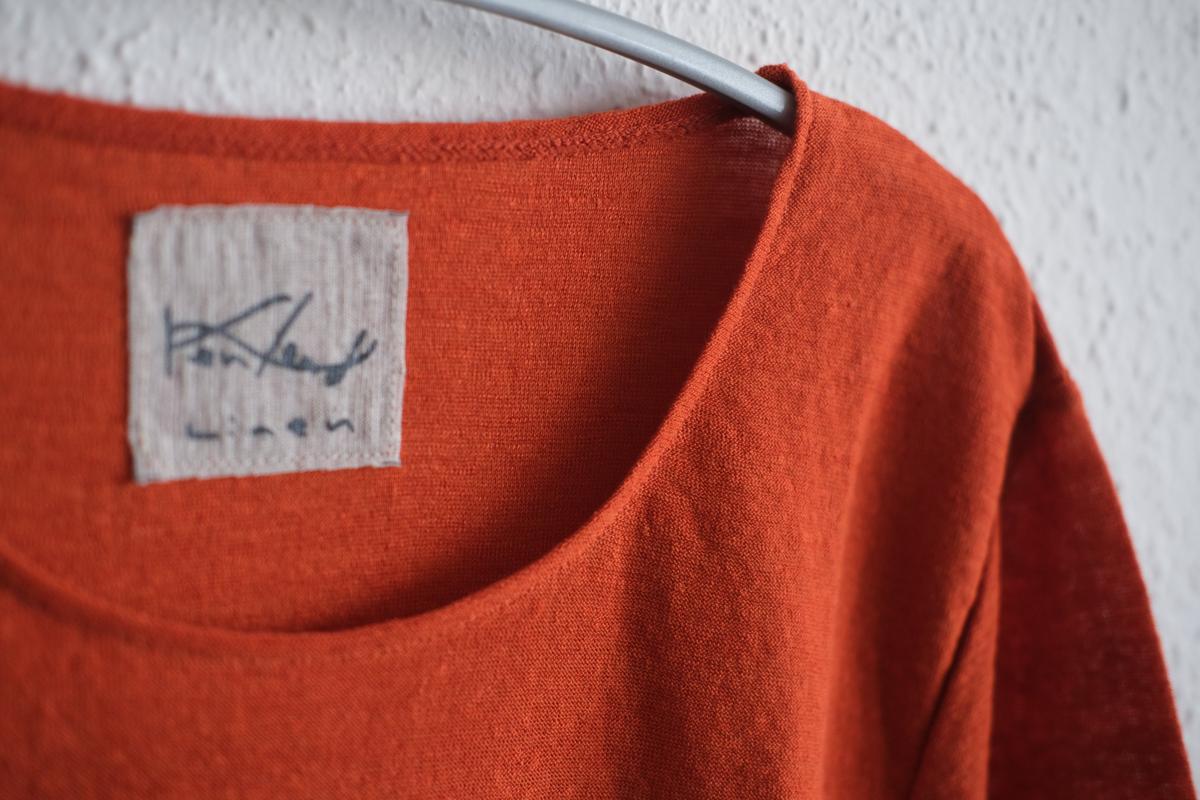 リネンコットンアンダーウェア7分袖｜レディース｜ドライオレンジ