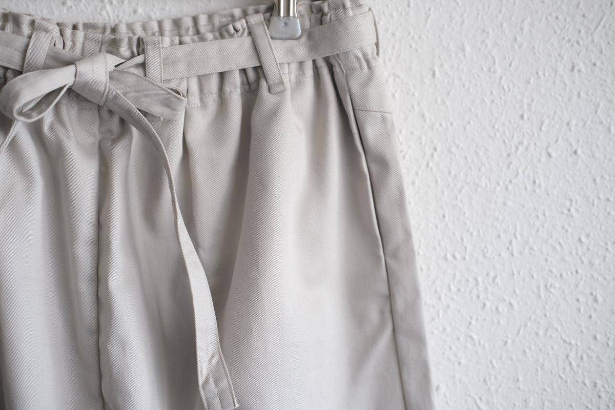 きるもの｜もんぺパンツ｜コットンツイル｜ライトグレー｜unisex freesize