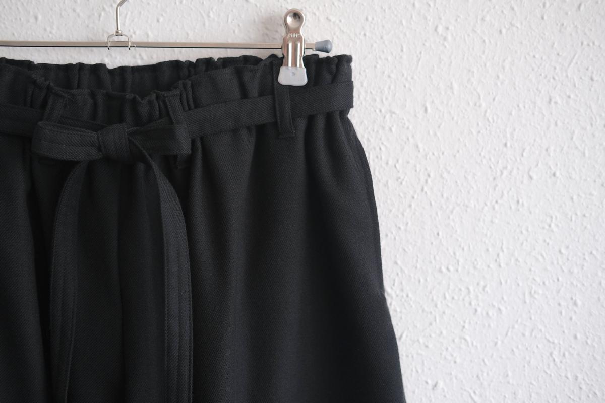 きるもの｜もんぺパンツ｜ウールコットン｜ブラック｜unisex freesize