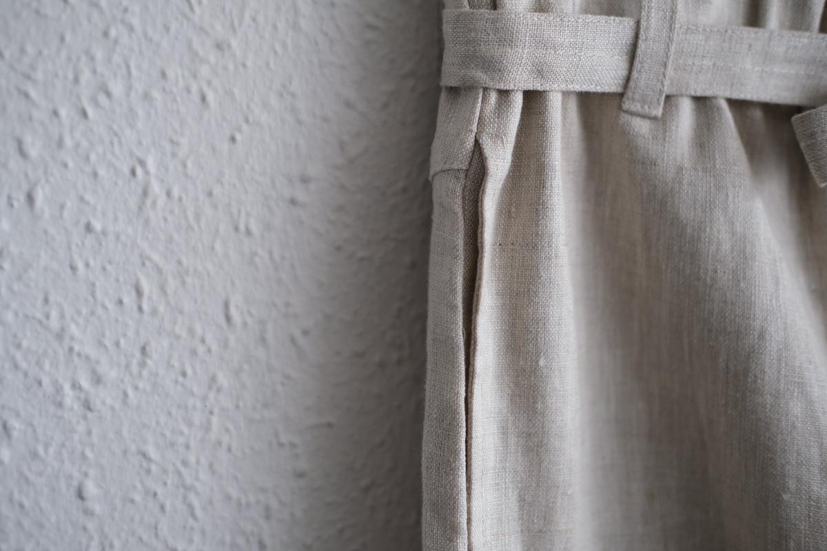 きるもの｜もんぺパンツ｜リネン｜ベージュ｜unisex freesize