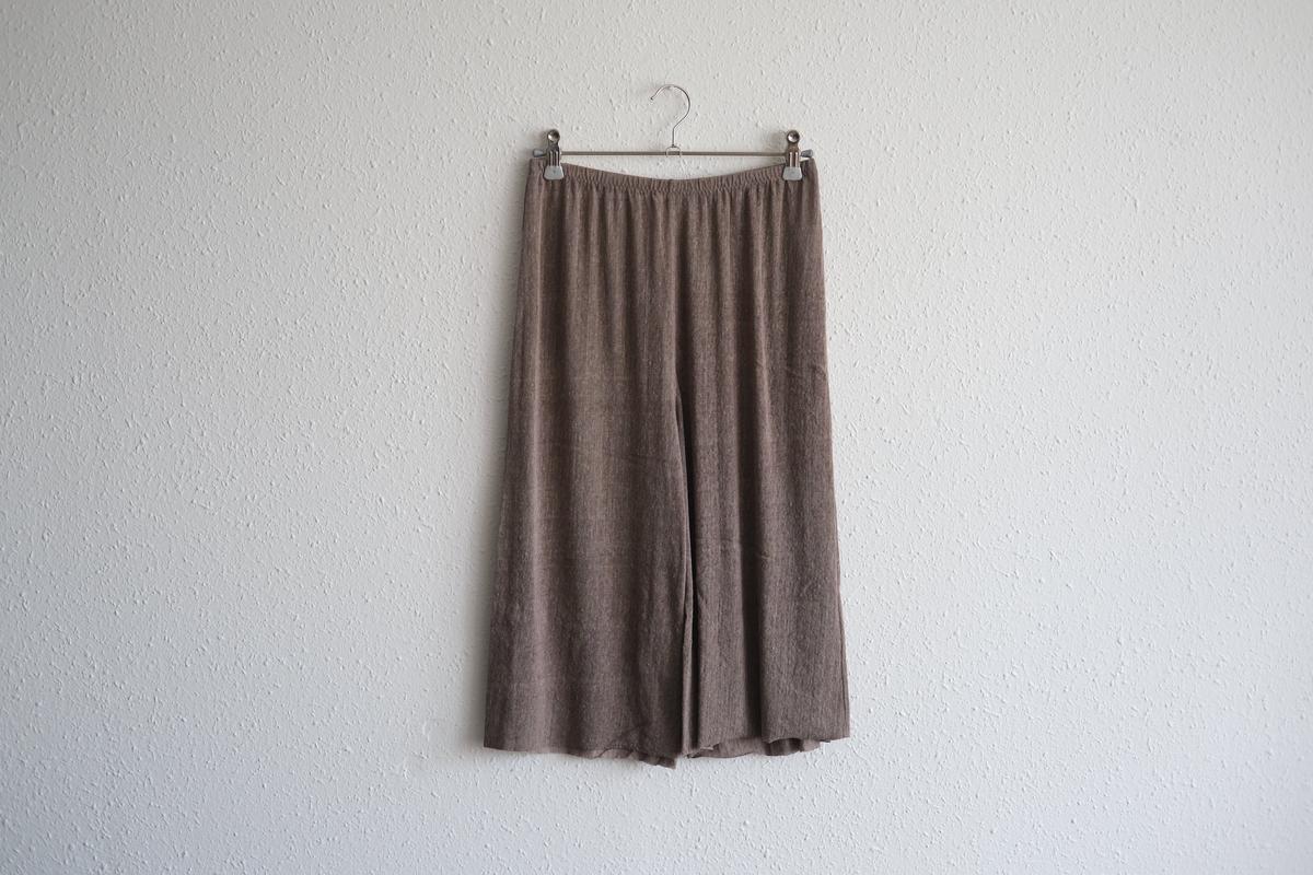 リネンキュプラアンダーウェアパンツ ミドル丈｜スモークグレー｜unisex 2 size