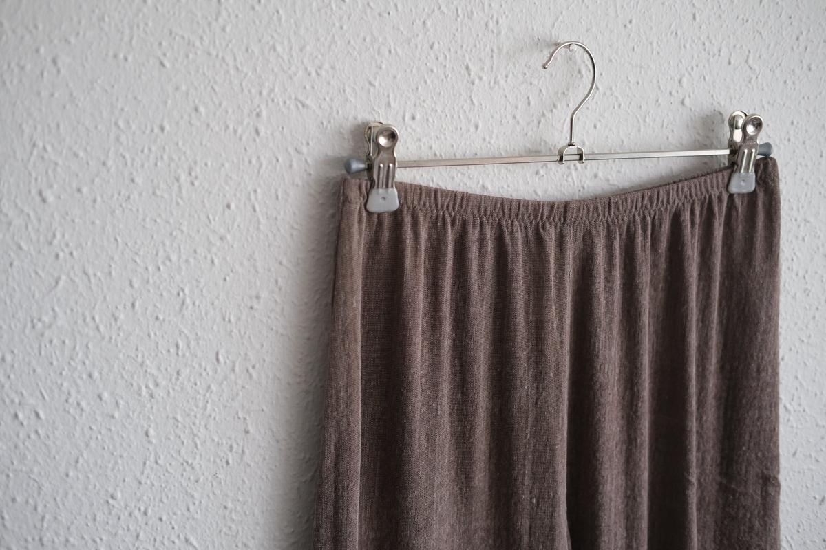 リネンキュプラアンダーウェアパンツ ミドル丈｜スモークグレー｜unisex 2 size