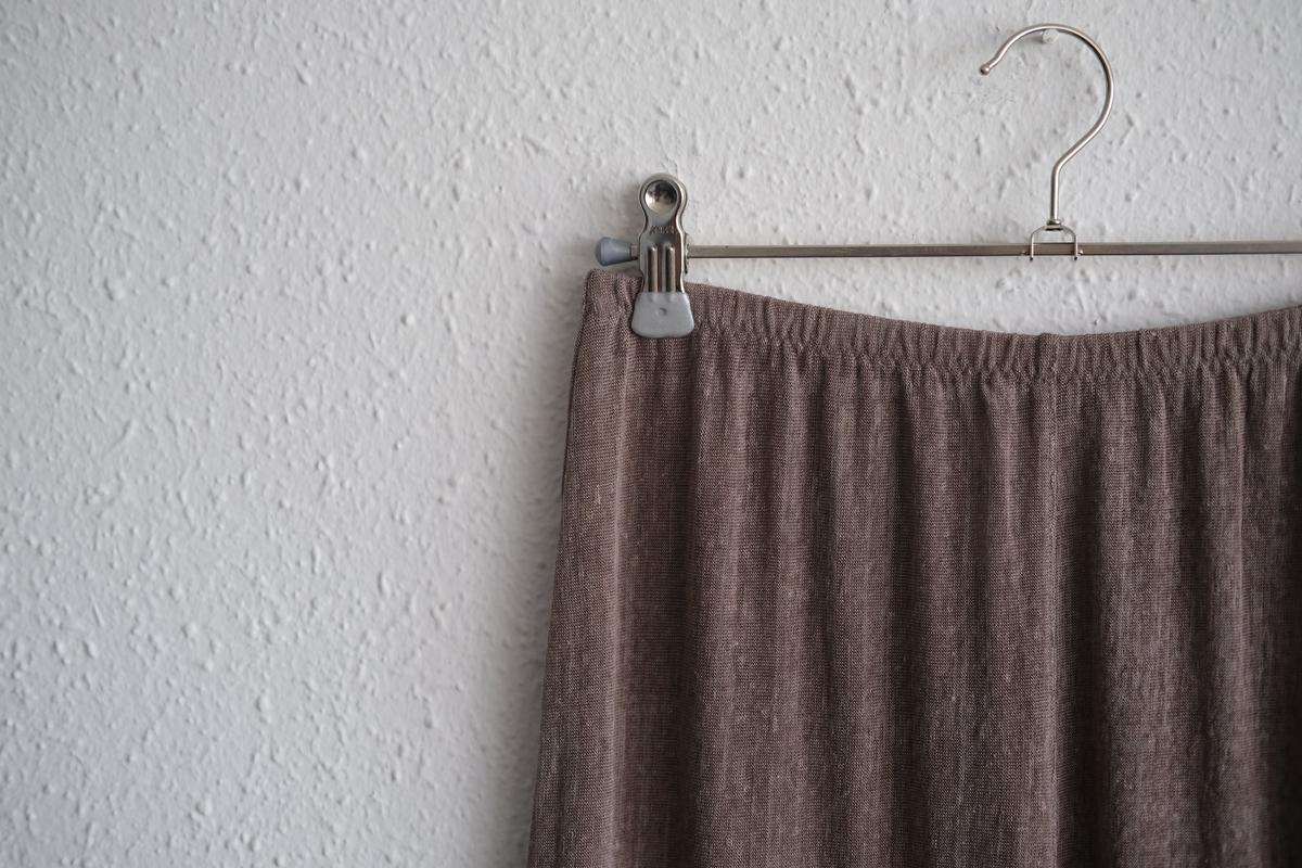 リネンキュプラアンダーウェアパンツ ミドル丈｜スモークグレー｜unisex 2 size