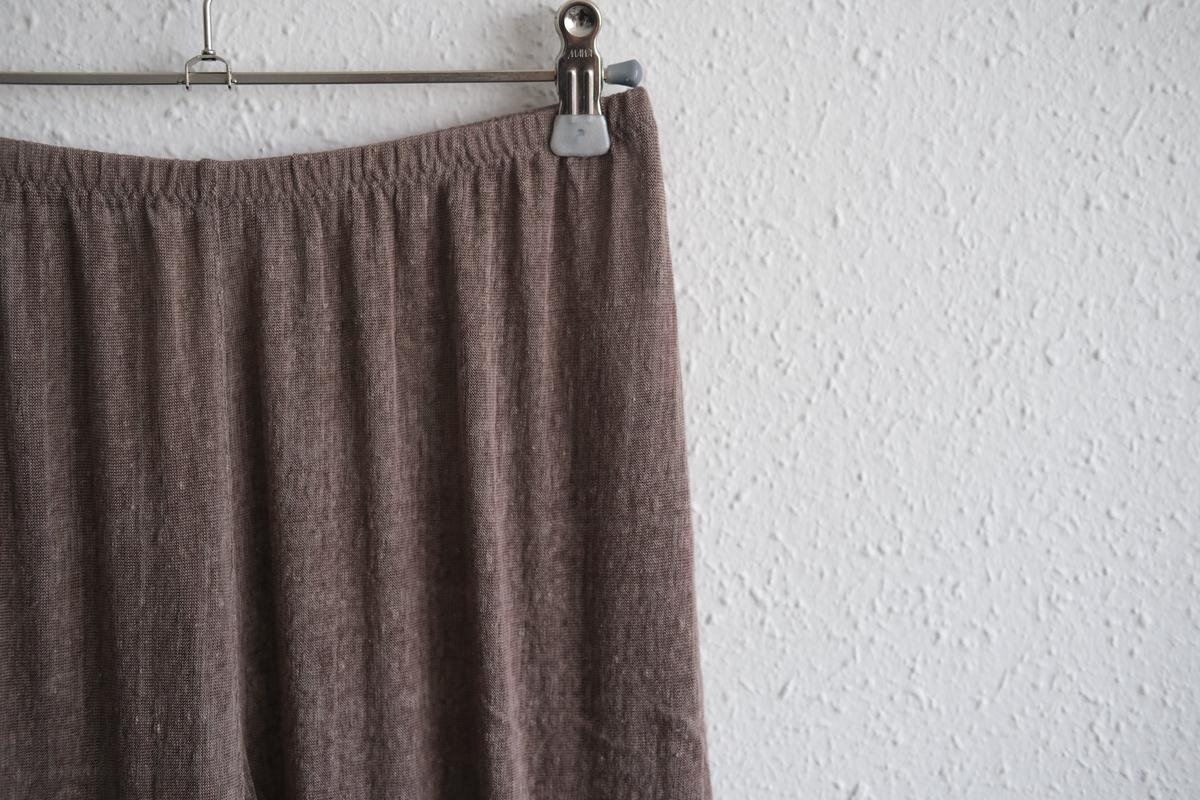 リネンキュプラアンダーウェアパンツ ミドル丈｜スモークグレー｜unisex 2 size