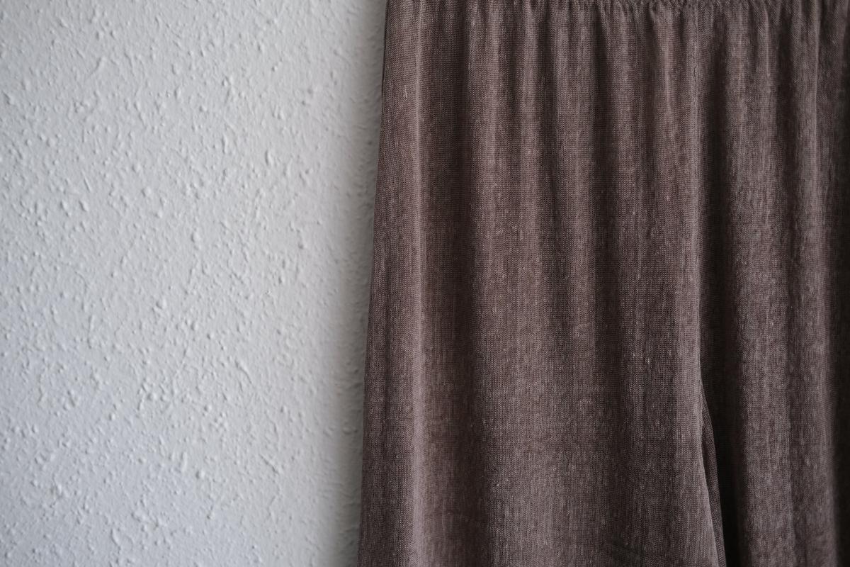 リネンキュプラアンダーウェアパンツ ミドル丈｜スモークグレー｜unisex 2 size