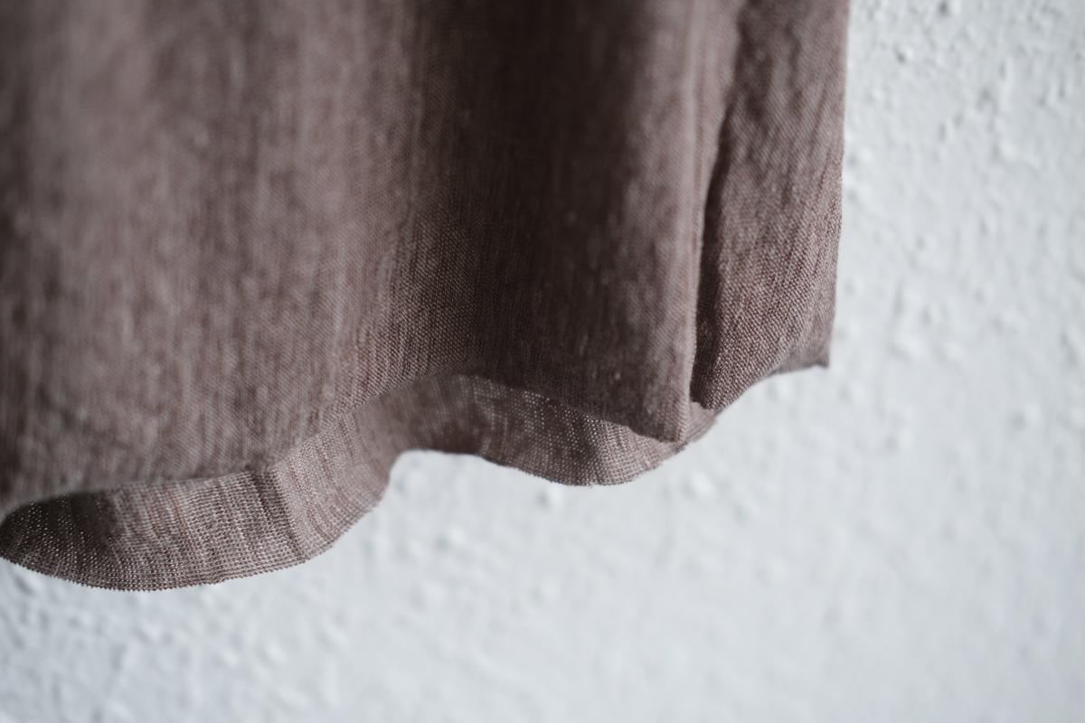 リネンキュプラアンダーウェアパンツ ミドル丈｜スモークグレー｜unisex 2 size