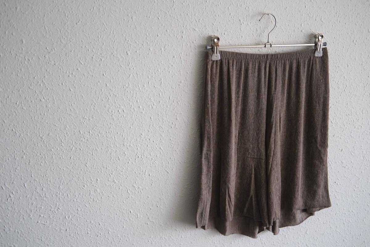 リネンキュプラアンダーウェアパンツ ショート丈｜スモークグレー｜unisex 2 size