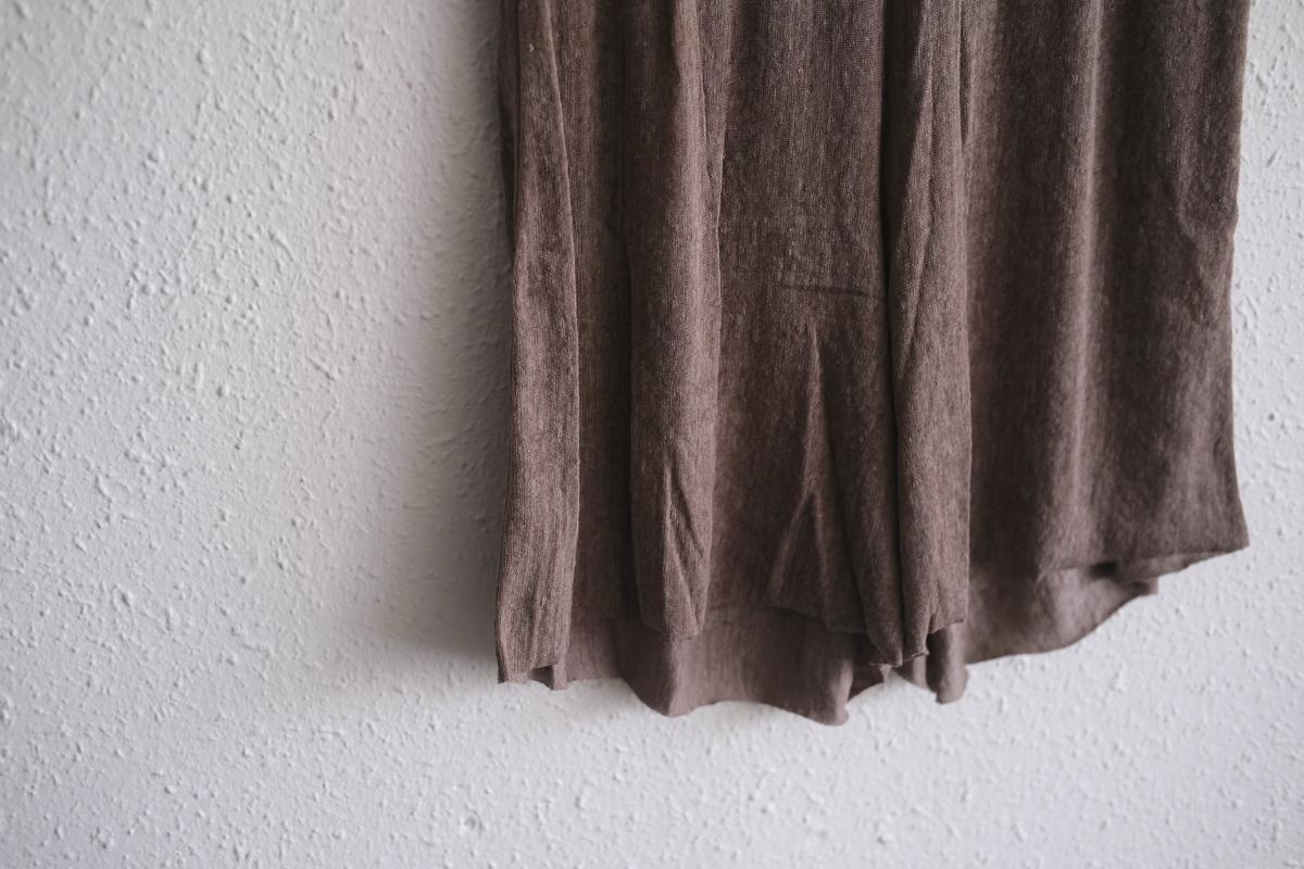 リネンキュプラアンダーウェアパンツ ショート丈｜スモークグレー｜unisex 2 size