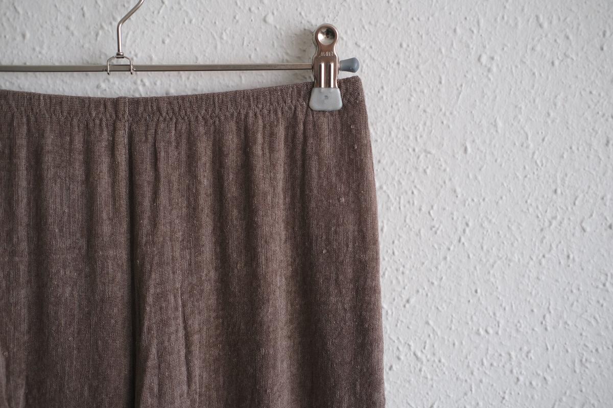 リネンキュプラアンダーウェアパンツ ショート丈｜スモークグレー｜unisex 2 size