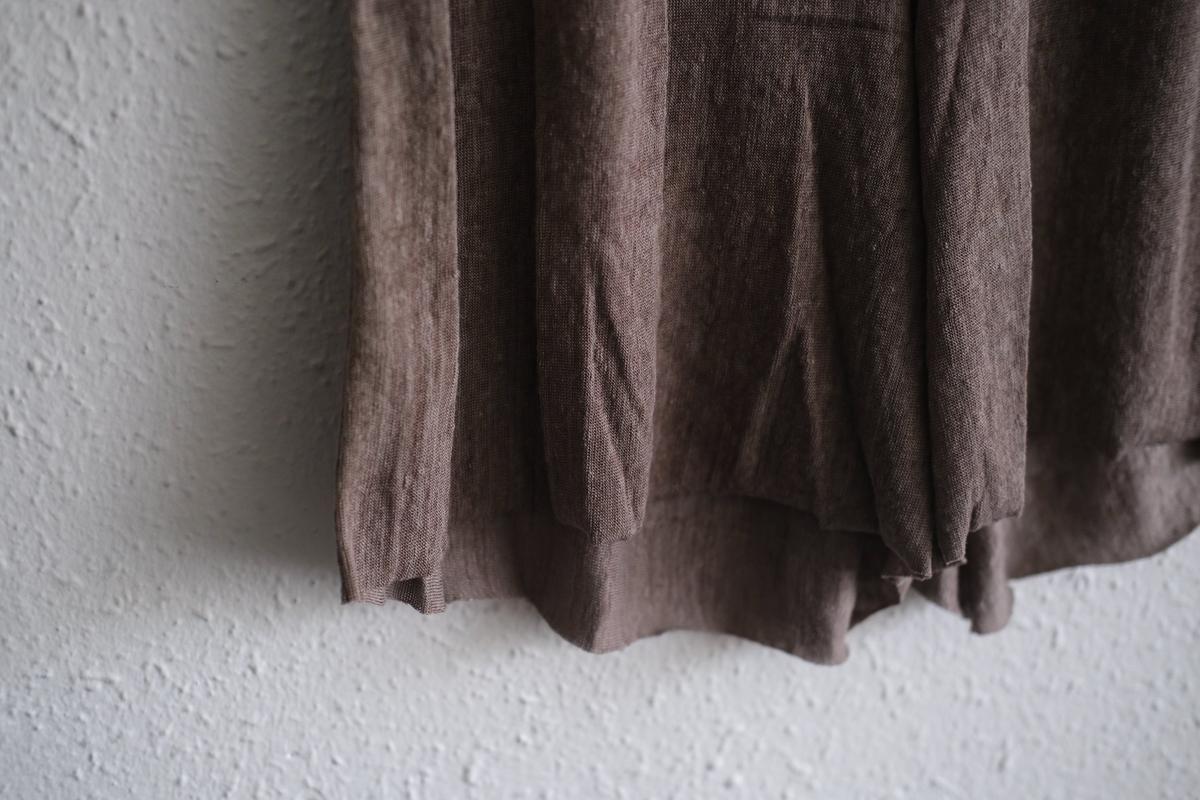 リネンキュプラアンダーウェアパンツ ショート丈｜スモークグレー｜unisex 2 size