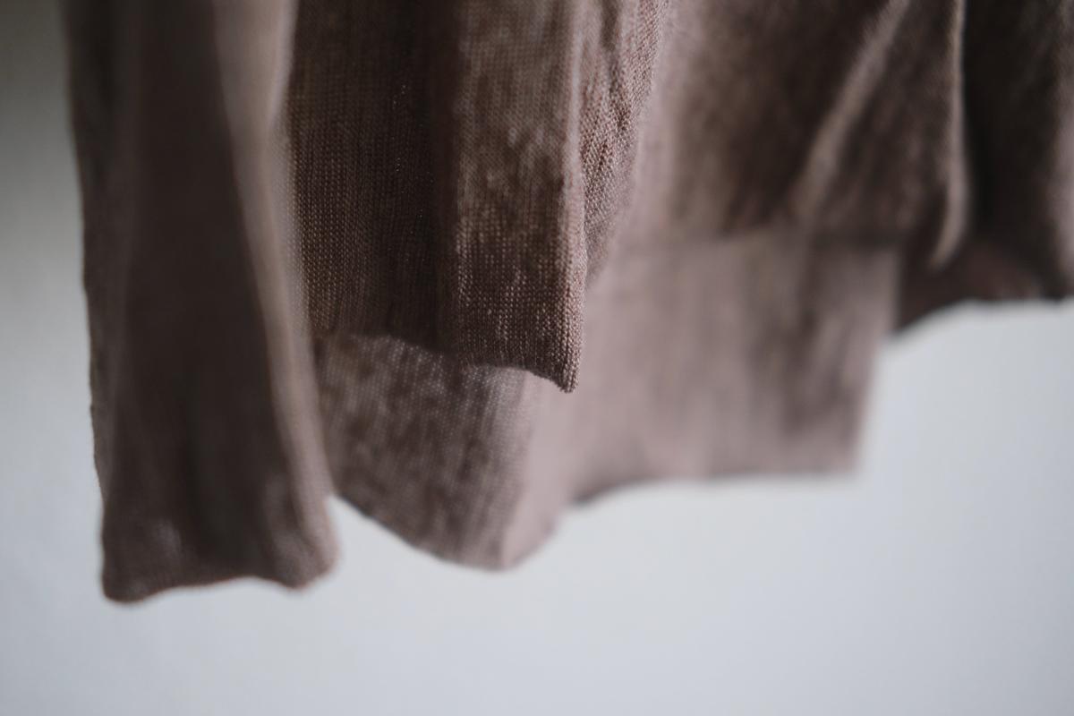 リネンキュプラアンダーウェアパンツ ショート丈｜スモークグレー｜unisex 2 size