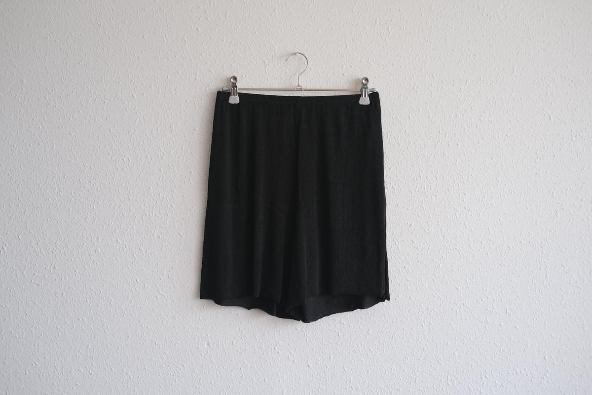 リネンキュプラアンダーウェアパンツ ショート丈｜ブラック｜unisex 2 size